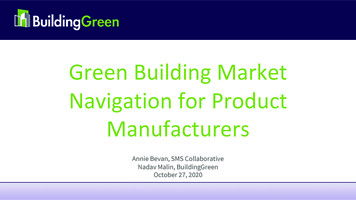 Green Building Market Navigation For Product Manufacturers