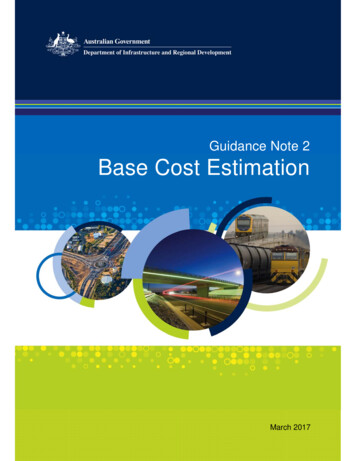 Guidance Note 2 Base Cost Estimation