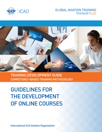 GUIDELINES FOR THE DEVELOPMENT OF ONLINE COURSES - 