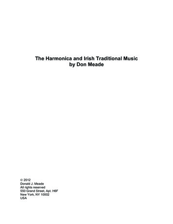 The Harmonica And Irish Traditional Music By Don Meade