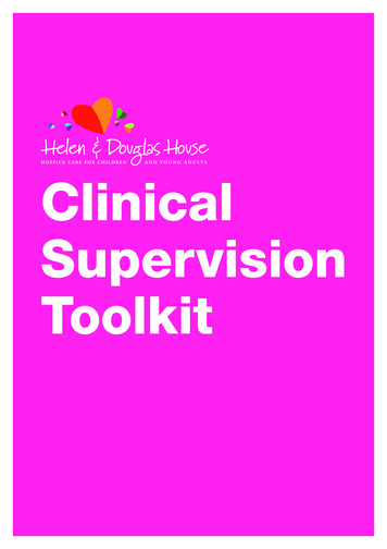 Clinical Supervision Toolkit - Helen & Douglas House