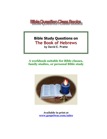 Hebrews Questions - Bible Study Lessons