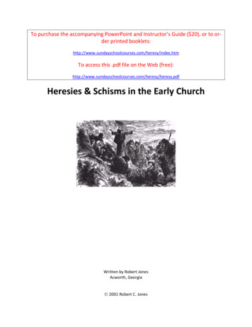 Heresies & Schisms In The Early Church
