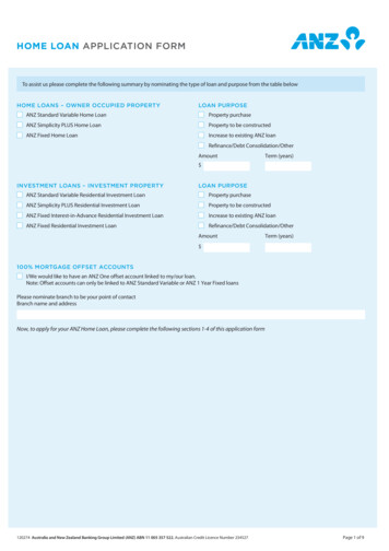 Home Loan Application Form - Bank Of Queensland