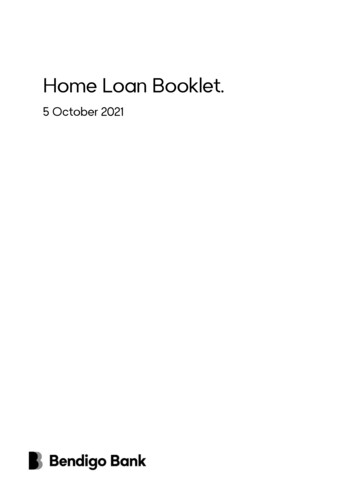 Home Loan Booklet - Bendigo Bank