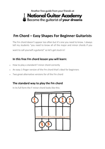 Fm Chord Easy Shapes For Beginner Guitarists