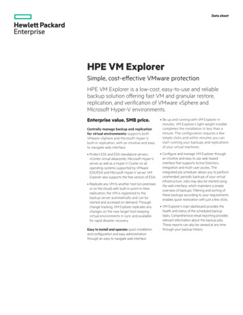 HPE VM Explorer - Insight