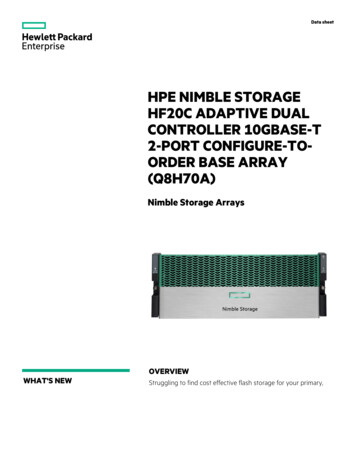 HPE Nimble Storage HF20C Adaptive Dual Controller 10GBASE-T 2-port .