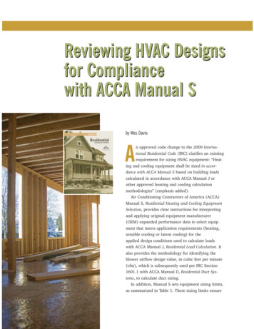 Reviewing HVAC Designs For Compliance With ACCA Manual S