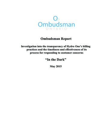 Ombudsman Report