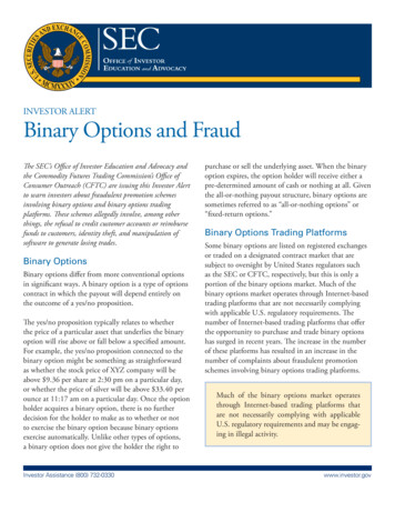 Investor Alert: Binary Options And Fraud - SEC
