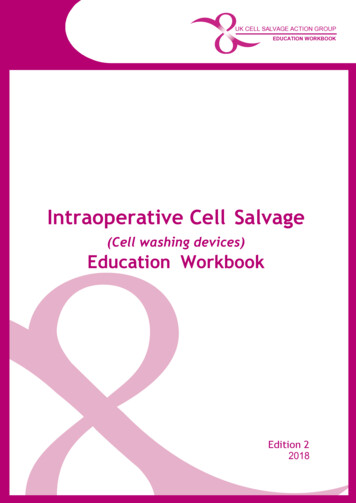 Intraoperative Cell Salvage - Transfusion Guidelines
