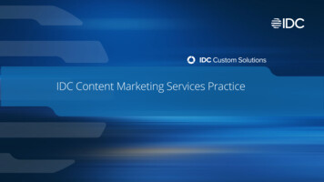 IDC Content Marketing Services Practice