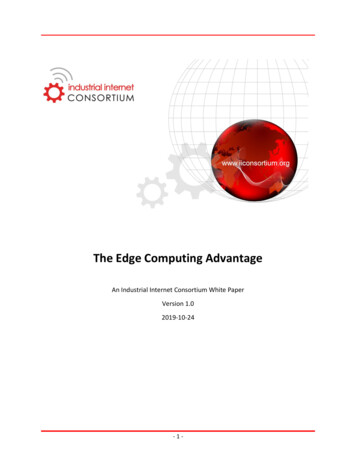 The Edge Computing Advantage - Industrial Internet Consortium