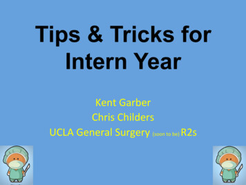 Tips & Tricks For Intern Year