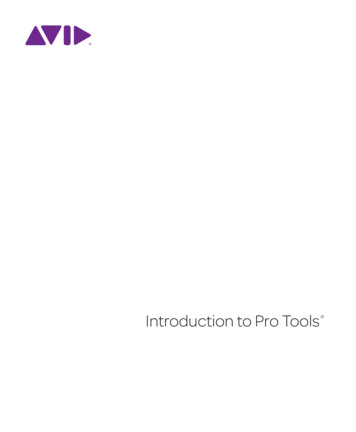 Introduction To Pro Tools 12 - Avid Technology
