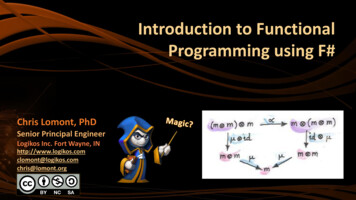 Introduction To Functional Programming Using F#