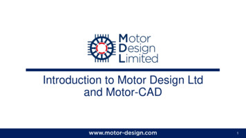 Introduction To Motor Design Ltd And Motor-CAD
