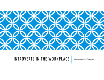 INTROVERTS IN THE WORKPLACE