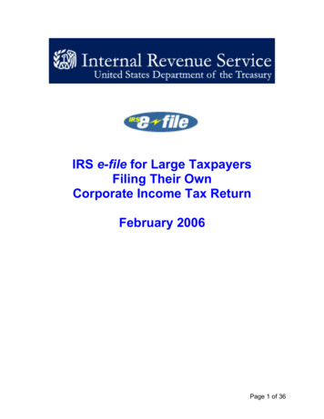 IRS E-file For Large Taxpayers