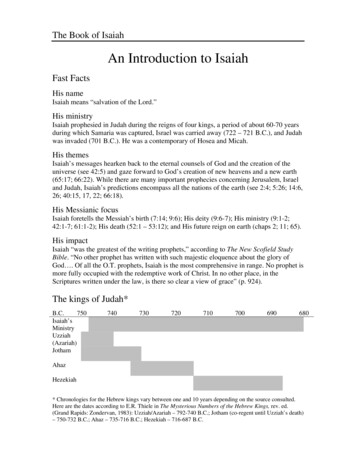 An Introduction To Isaiah - WordPress 
