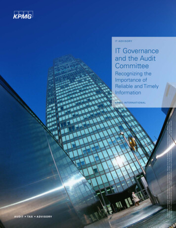 IT Governance And The Audit Committee - KPMG