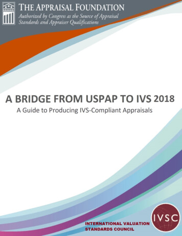A Bridge From USPAP To IVS 2018