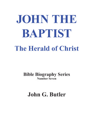 JOHN THE BAPTIST - Nash Publications