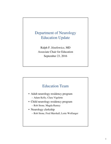 Department Of Neurology Education Update - Rochester, NY