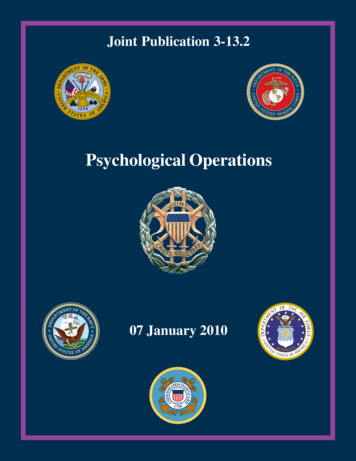 JP 3-13.2, Psychological Operations - FAS