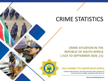 CRIME STATISTICS - Home Page Of The SAPS Internet