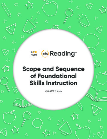 Scope And Sequence Of Foundational Skills Instruction