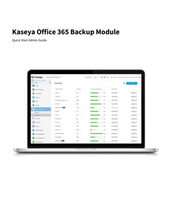 Kaseya Office 365 Backup Module