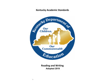 Kentucky Academic Standards Reading And Writing