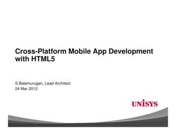 Cross-Platform Mobile App Development With HTML5