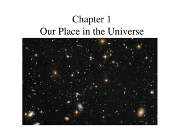 Chapter 1 Our Place In The Universe - Stony Brook University