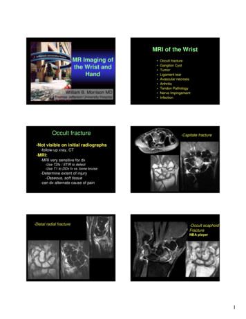 MRI Of The Wrist And Hand - Afni.nimh.nih.gov