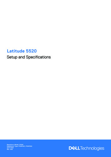 Latitude 5520 Setup And Specifications - Dell
