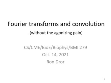 Fourier Transforms And Convolution