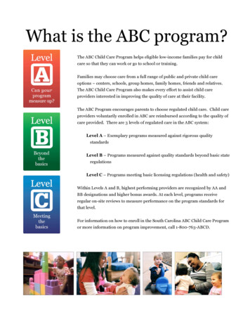 What Is The ABC Program? - SC Child Care Services