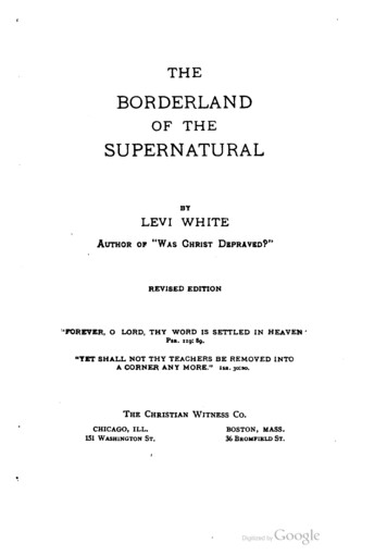 The Borderland Of The Supernatural - Neville Goddard Books
