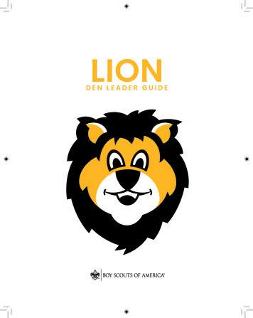 Lion Leader Guide - Boy Scouts Of America