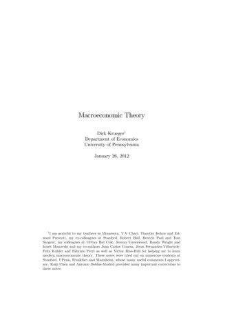 Macroeconomic Theory - SSCC