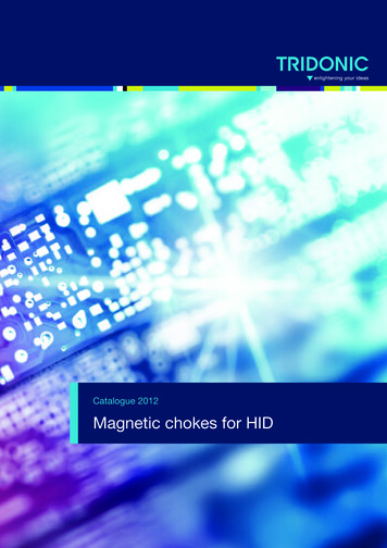 Catalogue 2012 Magnetic Chokes For HID