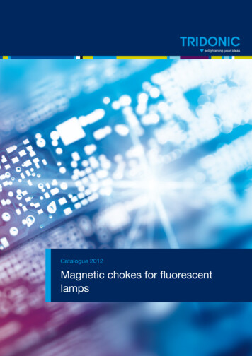 Catalogue 2012 Magnetic Chokes For Fluorescent Lamps