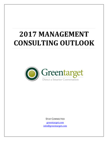 2017 MANAGEMENT CONSULTING OUTLOOK - Greentarget