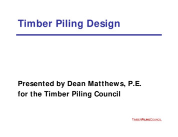 Timber Piling Design - Foundation Performance