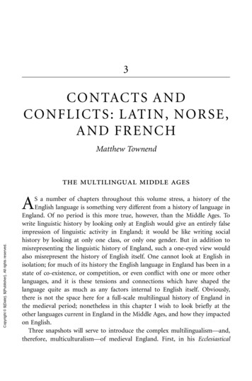 CONTACTS AND CONFLICTS: LATIN, NORSE, AND FRENCH