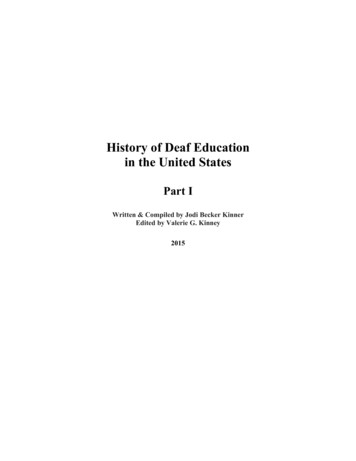 History Of Deaf Education In The United States