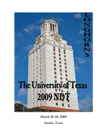March 26-30, 2009 Austin, Texas